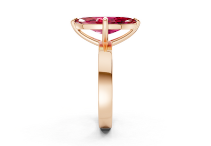 Aspen Ruby Gemstone Solitaire Marquise Cut 3mm Engagement Ring