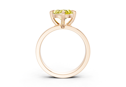 Aspen Yellow Diamond Solitaire Marquise Cut 3mm Engagement Ring