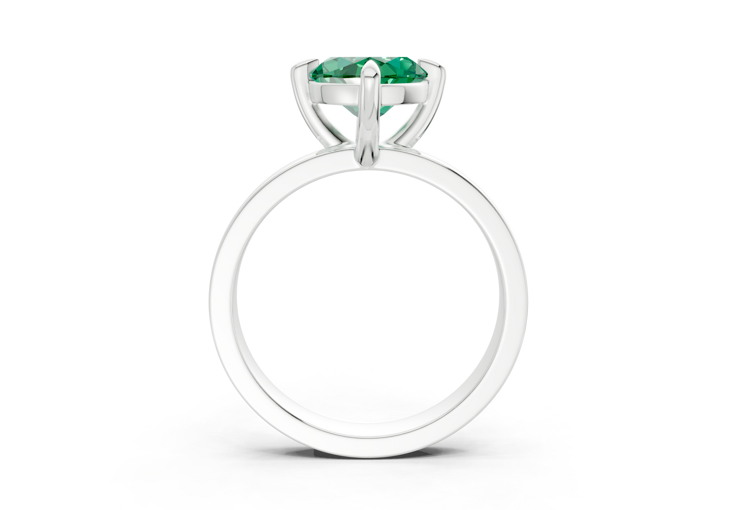 Aspen Emerald Gemstone Solitaire Marquise Cut 3mm Engagement Ring