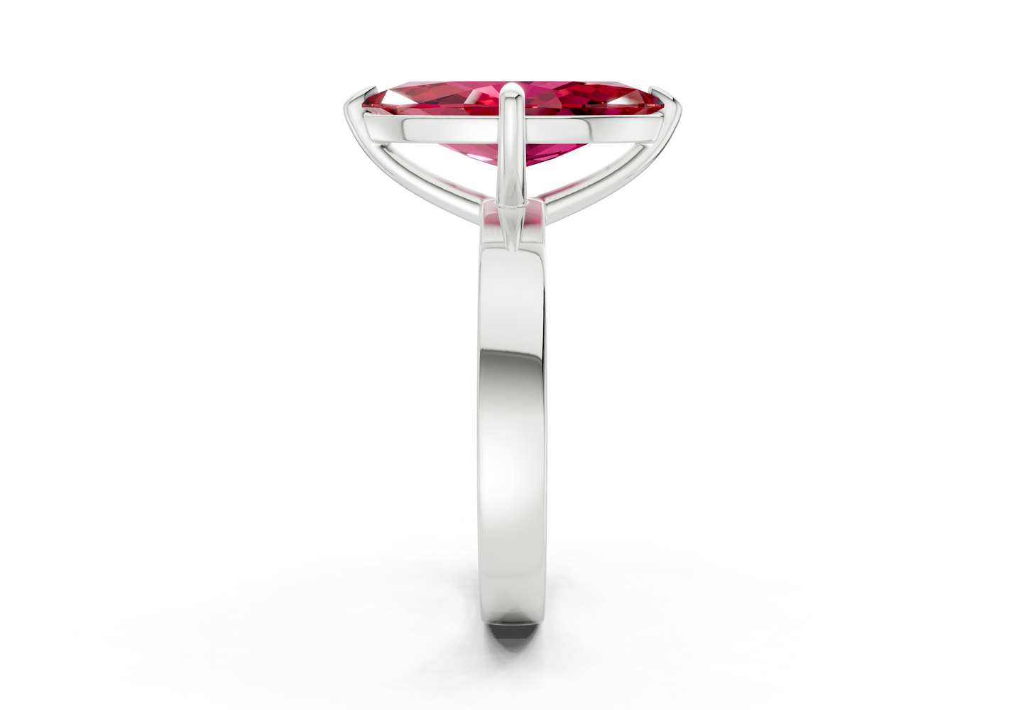 Aspen Ruby Gemstone Solitaire Marquise Cut 3mm Engagement Ring