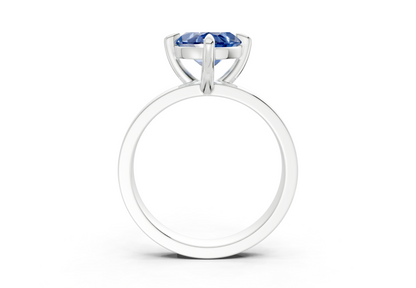 Aspen Sapphire Gemstone Solitaire Marquise Cut 3mm Engagement Ring