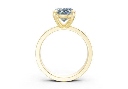 Aspen Blue Diamond Solitaire Oval Cut 3mm Engagement Ring