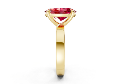 Aspen Ruby Gemstone Solitaire Oval Cut 3mm Engagement Ring