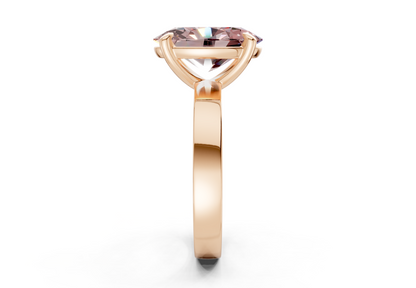Aspen Pink Diamond Solitaire Oval Cut 3mm Engagement Ring