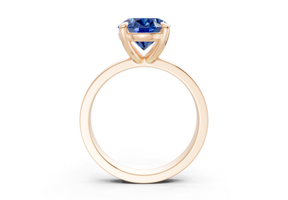 Aspen Sapphire Gemstone Solitaire Oval Cut 3mm Engagement Ring