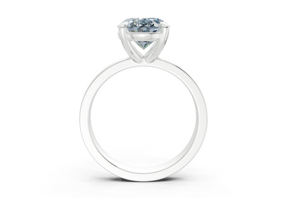 Aspen Blue Diamond Solitaire Oval Cut 3mm Engagement Ring