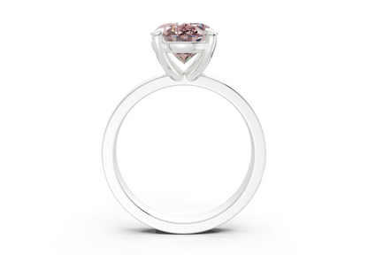Aspen Pink Diamond Solitaire Oval Cut 3mm Engagement Ring