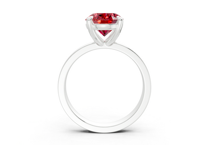 Aspen Ruby Gemstone Solitaire Oval Cut 3mm Engagement Ring