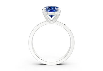 Aspen Sapphire Gemstone Solitaire Oval Cut 3mm Engagement Ring