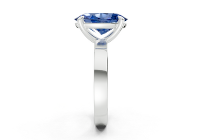 Aspen Sapphire Gemstone Solitaire Oval Cut 3mm Engagement Ring
