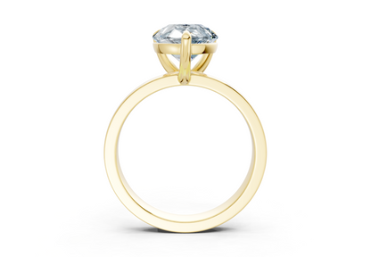 Aspen Blue Diamond Solitaire Pear Cut 3mm Engagement Ring