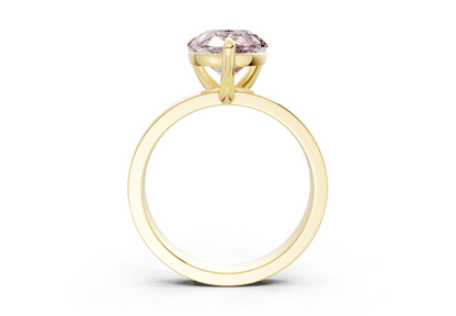 Aspen Pink Diamond Solitaire Pear Cut 3mm Engagement Ring