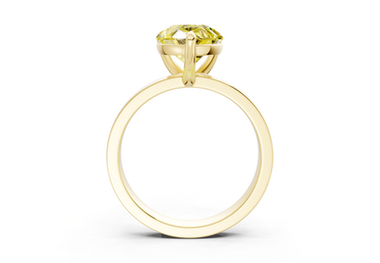 Aspen Yellow Diamond Solitaire Pear Cut 3mm Engagement Ring