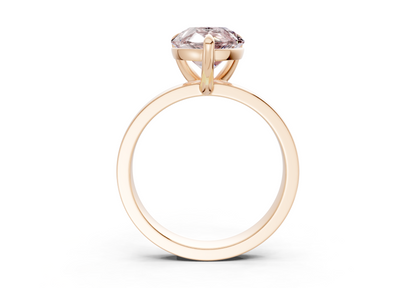 Aspen Pink Diamond Solitaire Pear Cut 3mm Engagement Ring