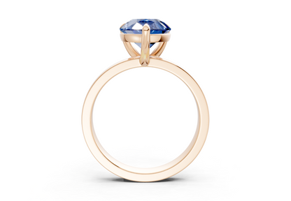 Aspen Sapphire Gemstone Solitaire Pear Cut 3mm Engagement Ring