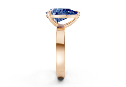 Aspen Sapphire Gemstone Solitaire Pear Cut 3mm Engagement Ring