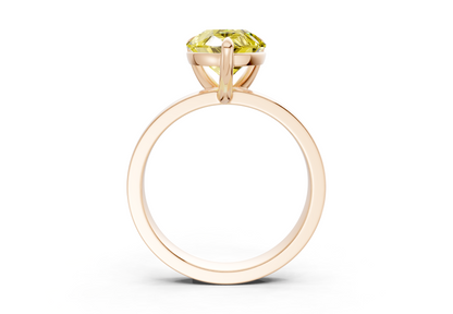 Aspen Yellow Diamond Solitaire Pear Cut 3mm Engagement Ring