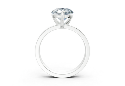 Aspen Blue Diamond Solitaire Pear Cut 3mm Engagement Ring