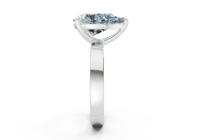 Aspen Blue Diamond Solitaire Pear Cut 3mm Engagement Ring