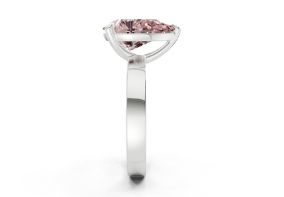 Aspen Pink Diamond Solitaire Pear Cut 3mm Engagement Ring