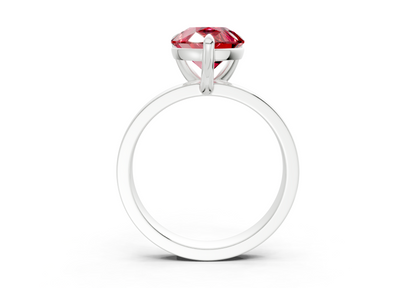 Aspen Ruby Gemstone Solitaire Pear Cut 3mm Engagement Ring