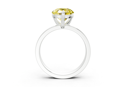 Aspen Yellow Diamond Solitaire Pear Cut 3mm Engagement Ring