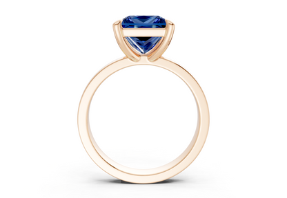 Aspen Sapphire Gemstone Solitaire Princess Cut 3mm Engagement Ring