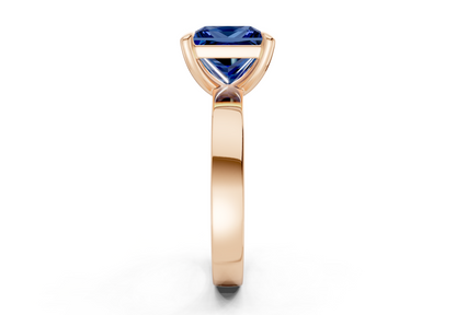 Aspen Sapphire Gemstone Solitaire Princess Cut 3mm Engagement Ring