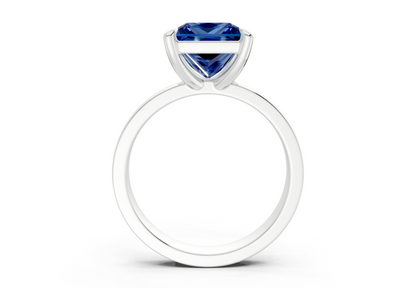 Aspen Sapphire Gemstone Solitaire Princess Cut 3mm Engagement Ring