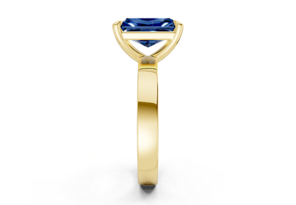 Aspen Sapphire Gemstone Solitaire Radiant Cut 3mm Engagement Ring