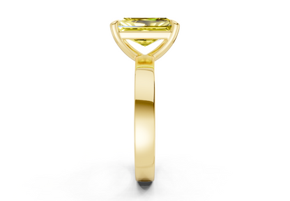 Aspen Yellow Diamond Solitaire Radiant Cut 3mm Engagement Ring