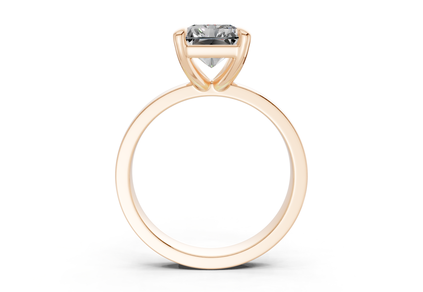 Aspen Diamond Solitaire Radiant Cut 3mm Engagement Ring