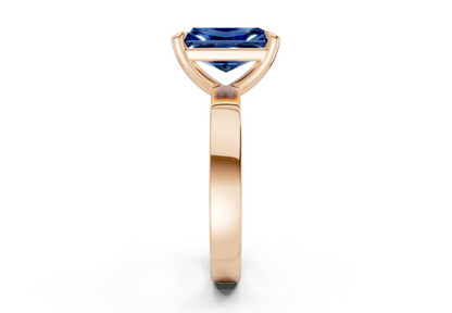Aspen Sapphire Gemstone Solitaire Radiant Cut 3mm Engagement Ring
