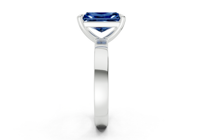 Aspen Sapphire Gemstone Solitaire Radiant Cut 3mm Engagement Ring