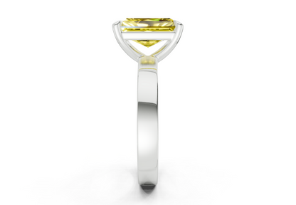 Aspen Yellow Diamond Solitaire Radiant Cut 3mm Engagement Ring