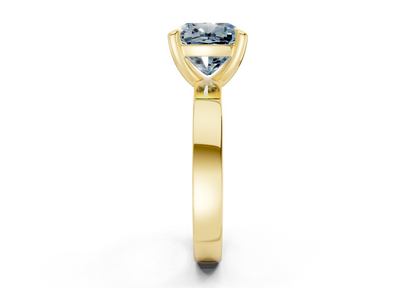 Aspen Blue Diamond Solitaire Cushion Squareuare Cut 3mm Engagement Ring