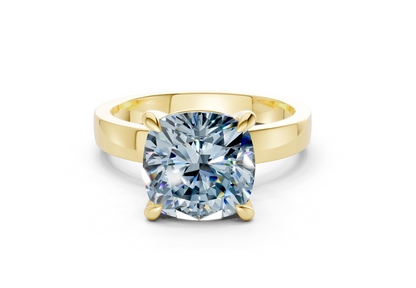 Aspen Blue Diamond Solitaire Cushion Squareuare Cut 3mm Engagement Ring