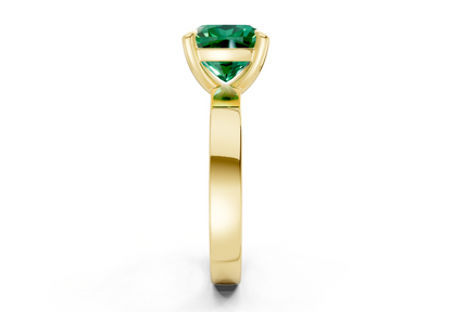 Aspen Emerald Gemstone Solitaire Cushion Squareuare Cut 3mm Engagement Ring