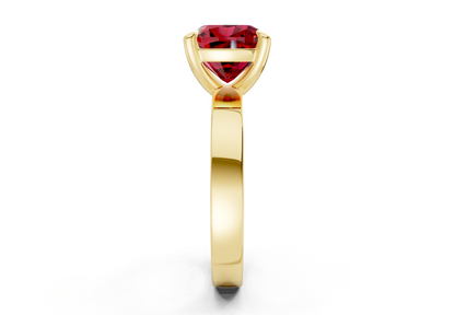 Aspen Ruby Gemstone Solitaire Cushion Squareuare Cut 3mm Engagement Ring