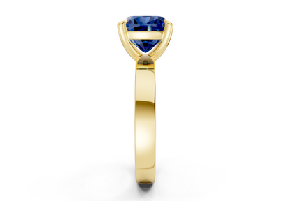 Aspen Sapphire Gemstone Solitaire Cushion Squareuare Cut 3mm Engagement Ring