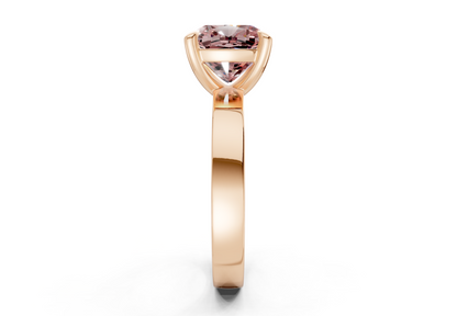 Aspen Pink Diamond Solitaire Cushion Squareuare Cut 3mm Engagement Ring