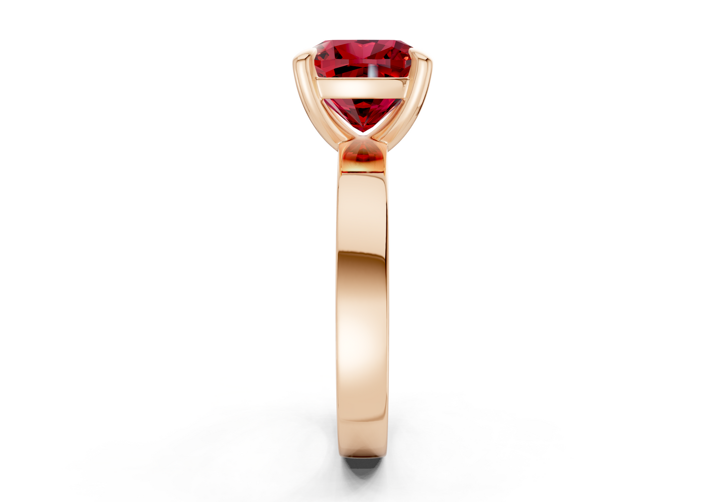 Aspen Ruby Gemstone Solitaire Cushion Squareuare Cut 3mm Engagement Ring
