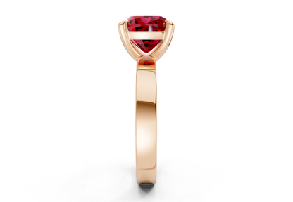 Aspen Ruby Gemstone Solitaire Cushion Squareuare Cut 3mm Engagement Ring