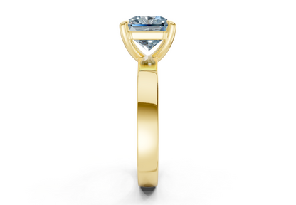 Aspen Blue Diamond Solitaire Radiant Squareuare Cut 3mm Engagement Ring