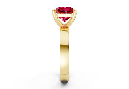 Aspen Ruby Gemstone Solitaire Radiant Squareuare Cut 3mm Engagement Ring
