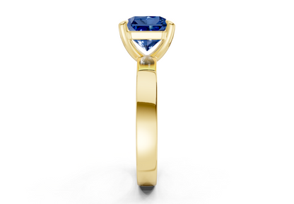 Aspen Sapphire Gemstone Solitaire Radiant Squareuare Cut 3mm Engagement Ring