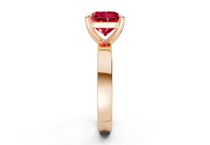 Aspen Ruby Gemstone Solitaire Radiant Squareuare Cut 3mm Engagement Ring