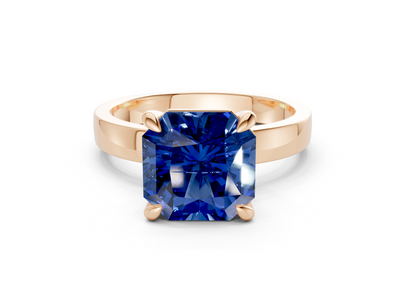 Aspen Sapphire Gemstone Solitaire Radiant Squareuare Cut 3mm Engagement Ring