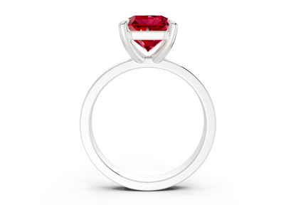Aspen Ruby Gemstone Solitaire Radiant Squareuare Cut 3mm Engagement Ring