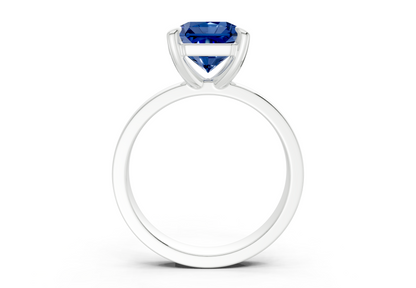 Aspen Sapphire Gemstone Solitaire Radiant Squareuare Cut 3mm Engagement Ring